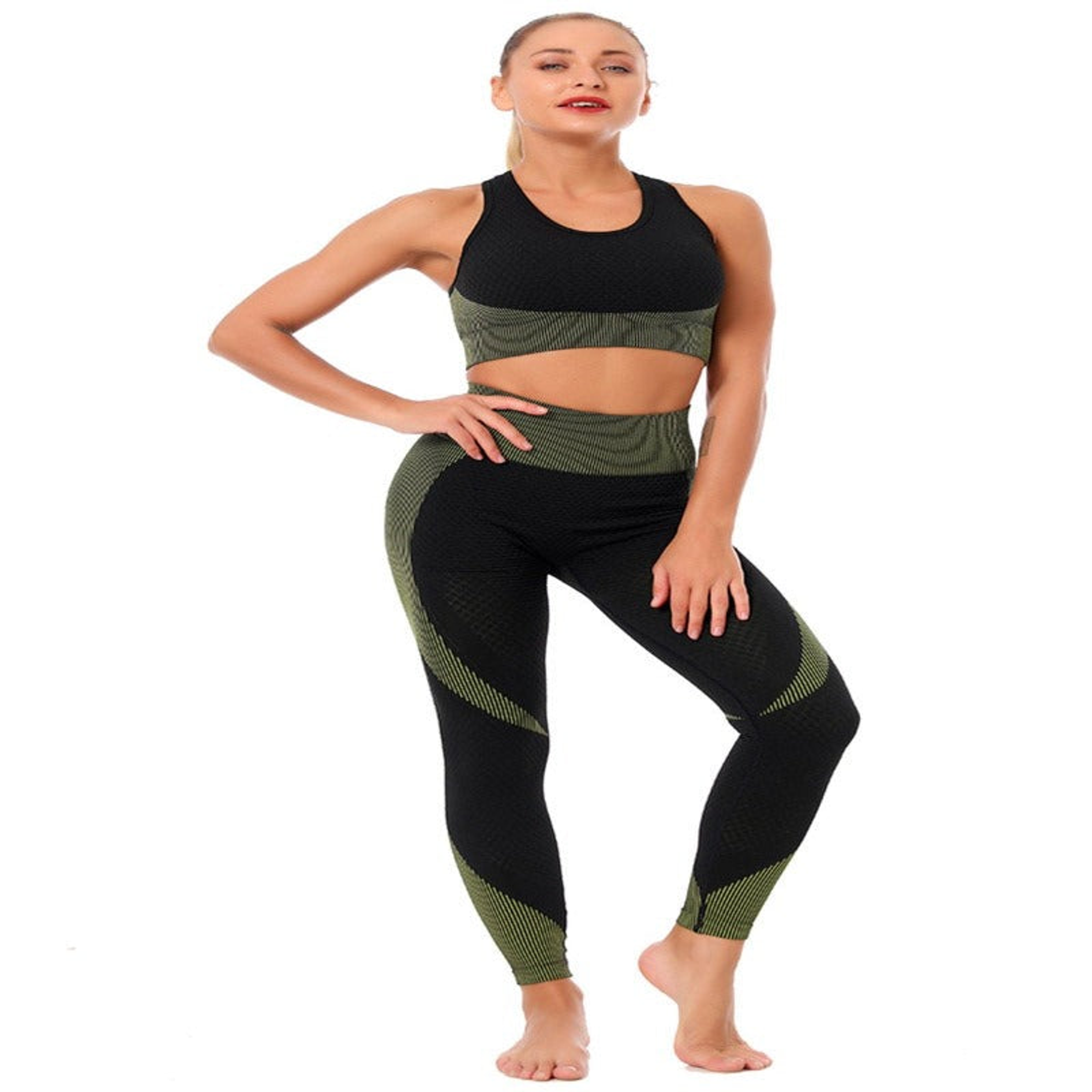 La Belle Fantastique Aura Padded Hollow High Waist Yoga Sport (2 Piece Set)