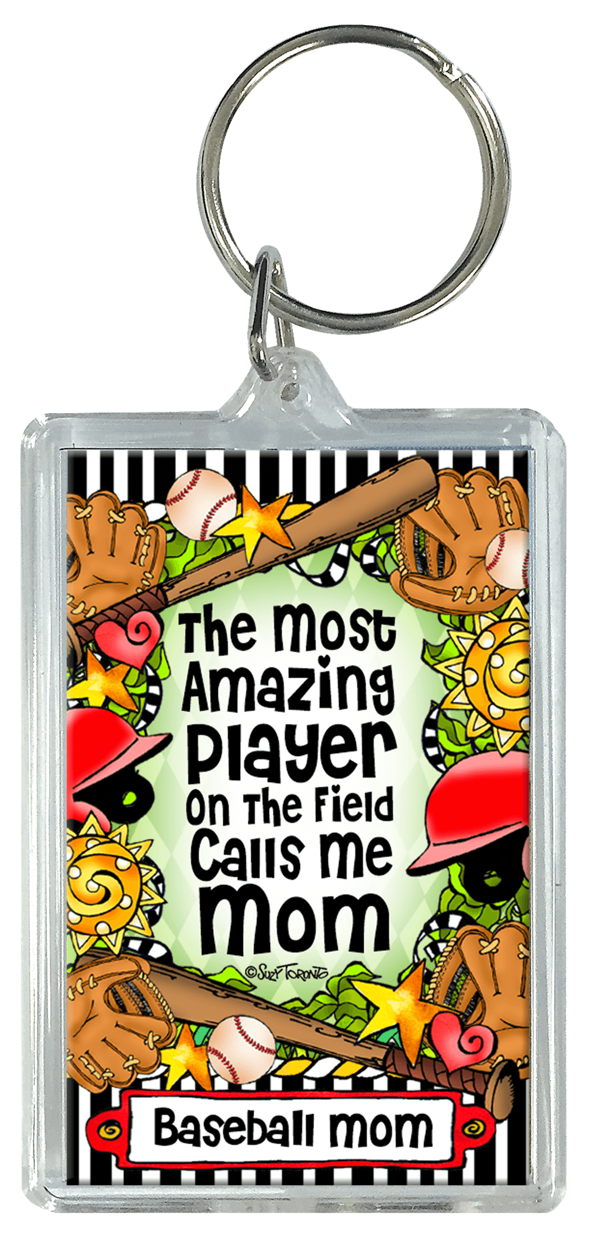 Baseball Family Keychain