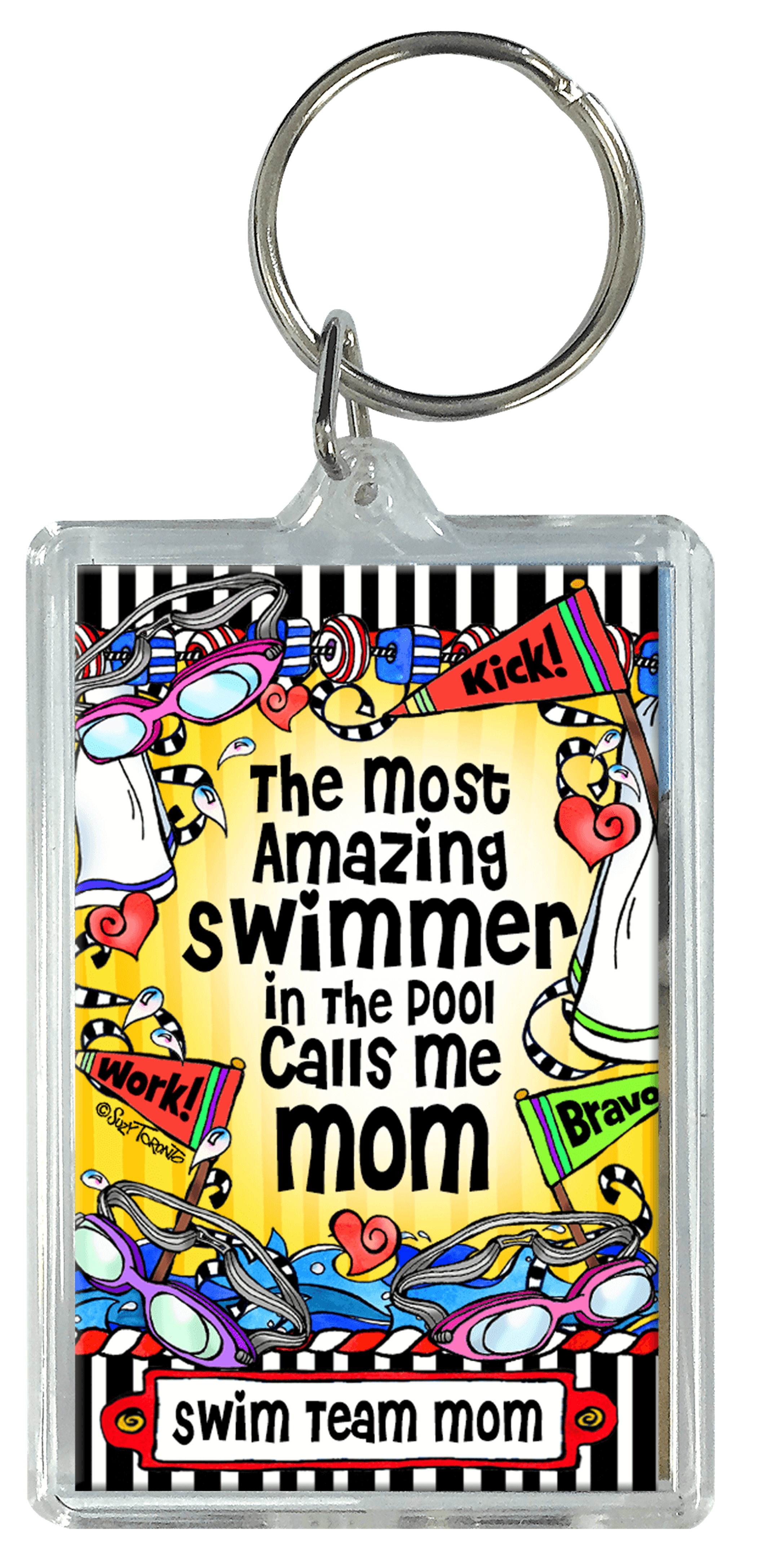 Swim Team Family Keychain