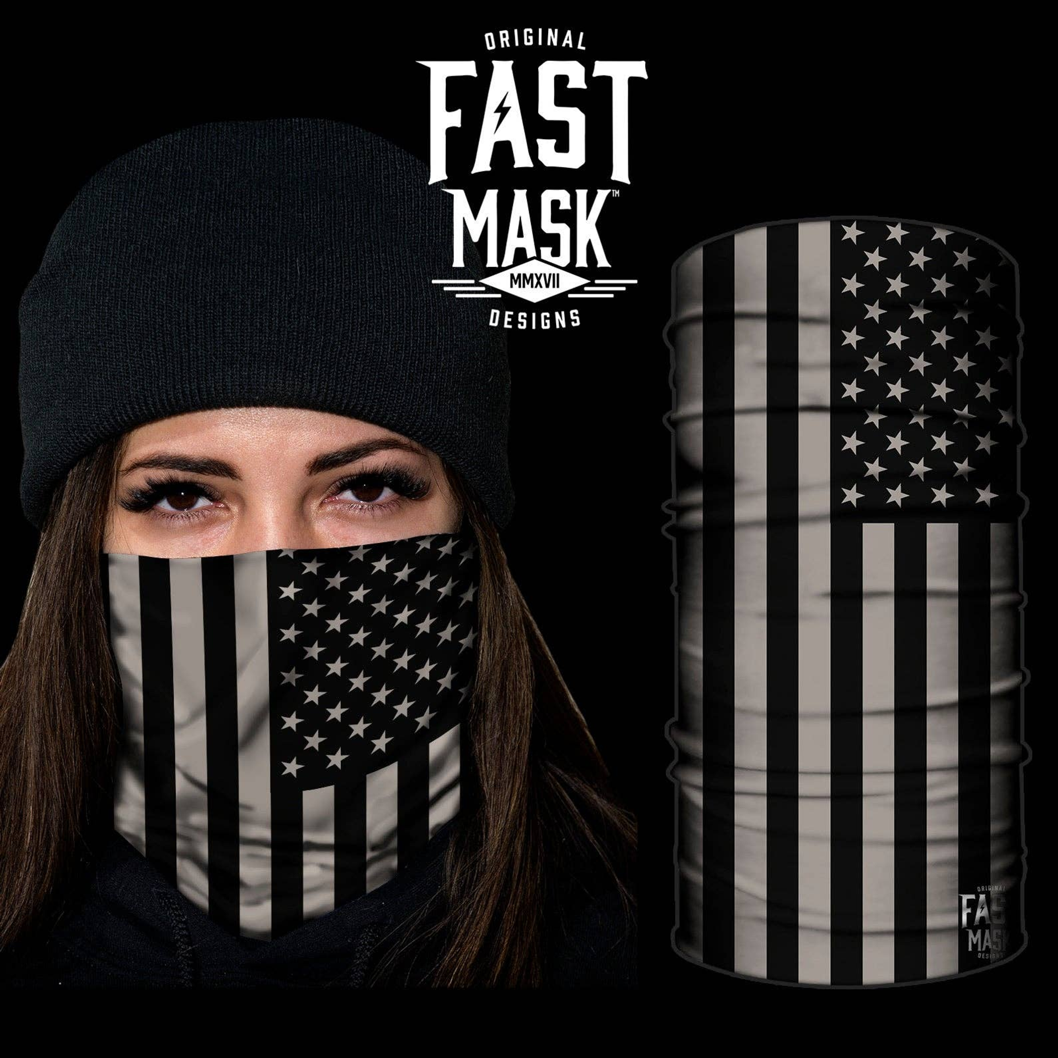 Blacked Out USA Flag Fast Mask