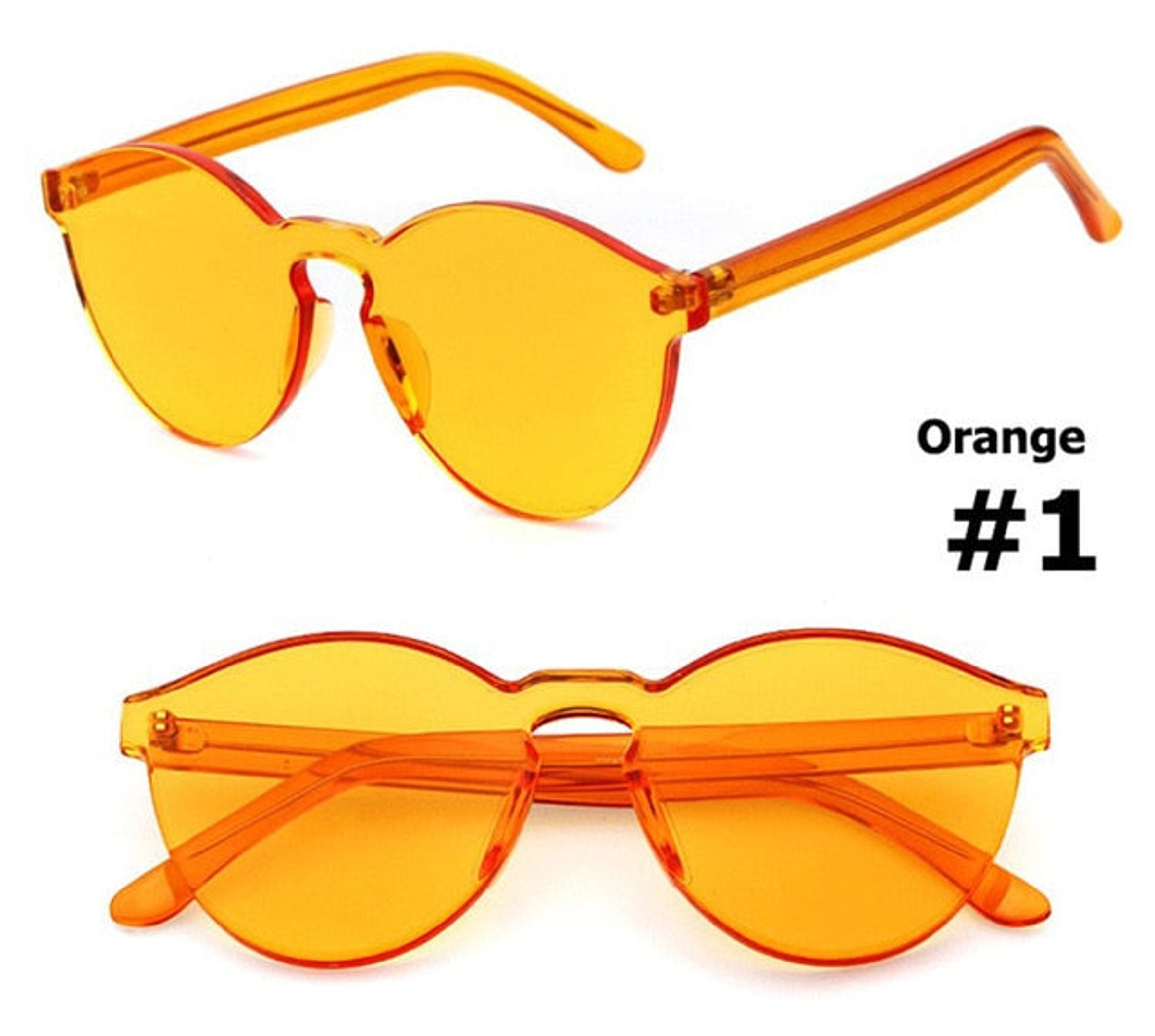 Candy Color Rimless Sunglasses