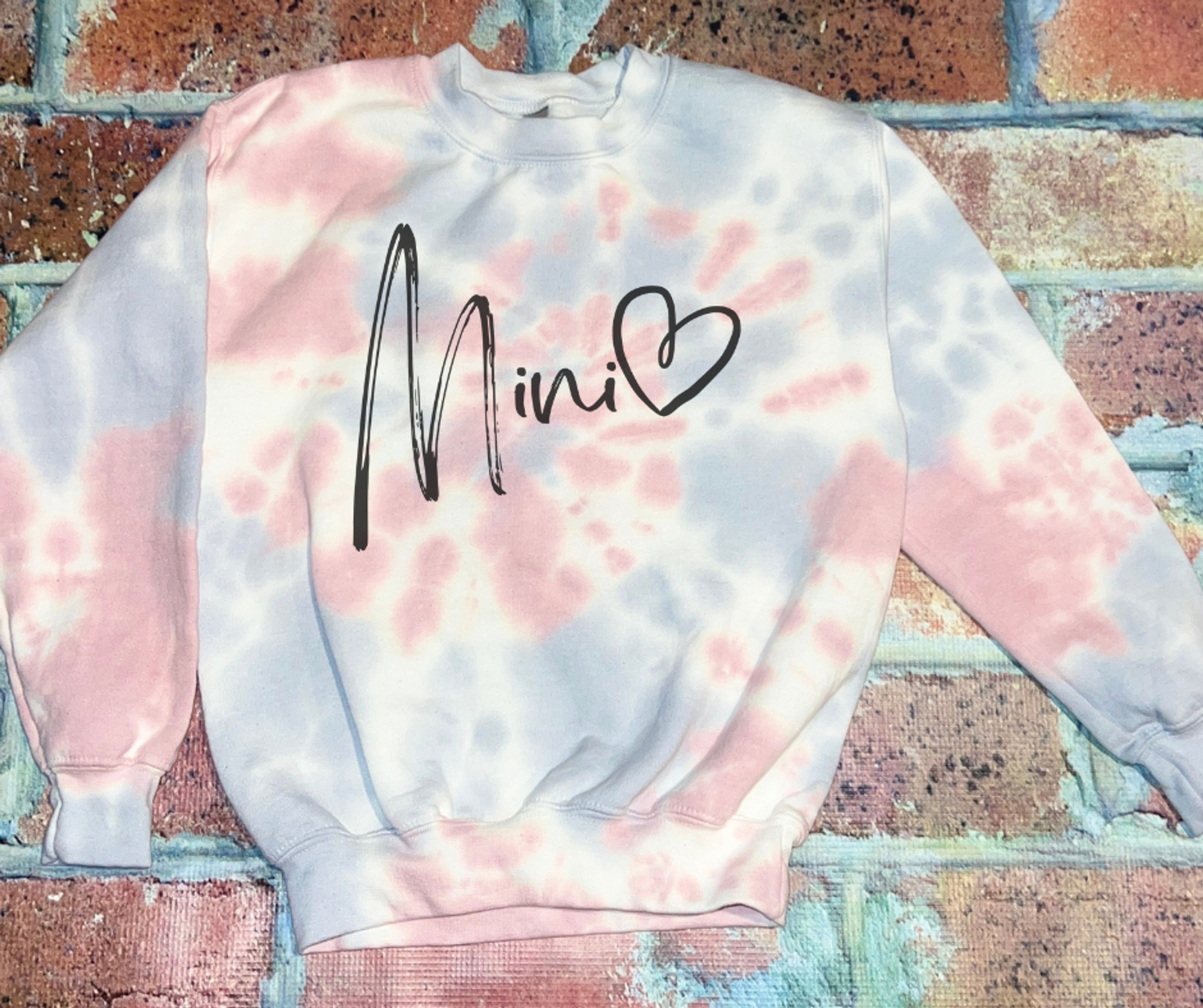 Mini Personalized Tie Dye Sweatshirt Youth S-Youth XL