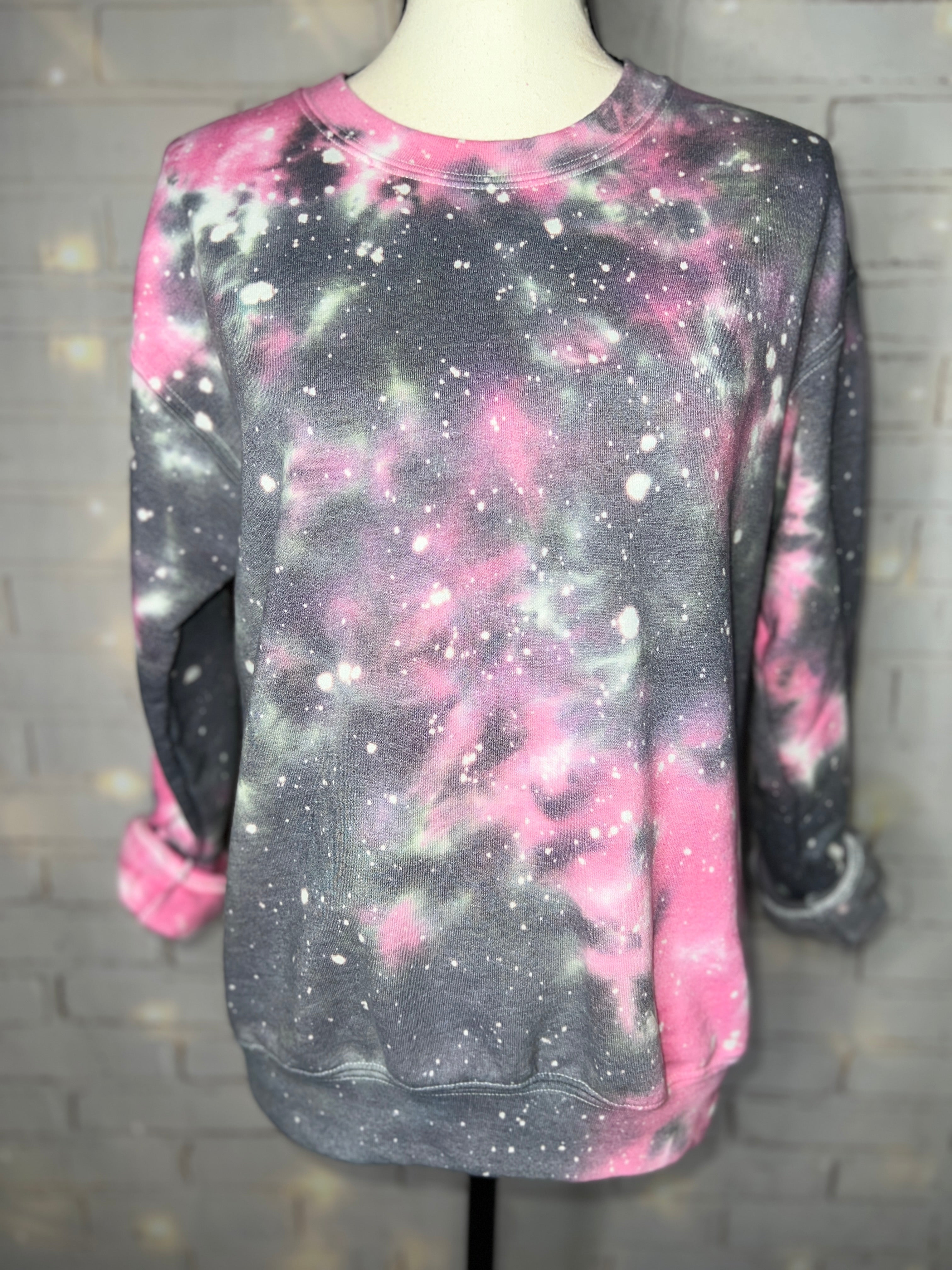 Pixie Dust Galaxy Tie Dye Blank Sweatshirt