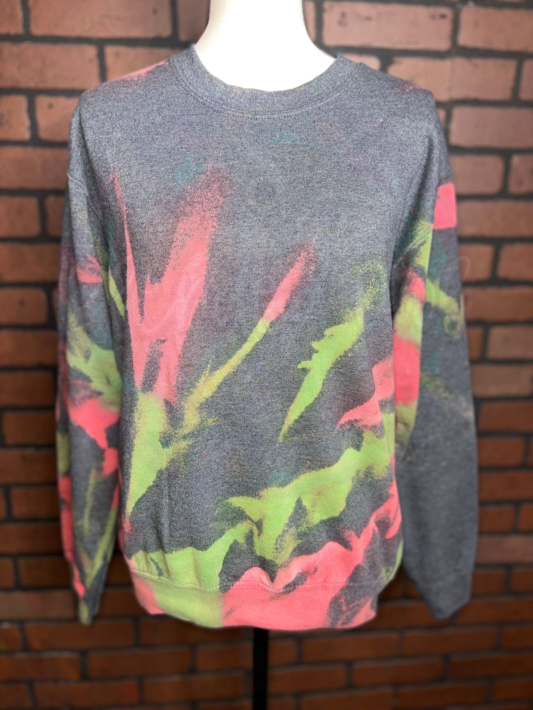 The "Holly" Christmas Reverse Tie Dye Blank Crewneck Sweatshirt