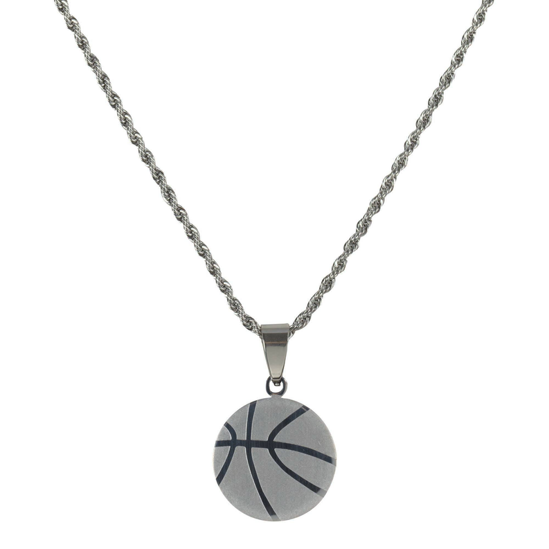 Girls' Basketball Sport Medal With Cross Necklace