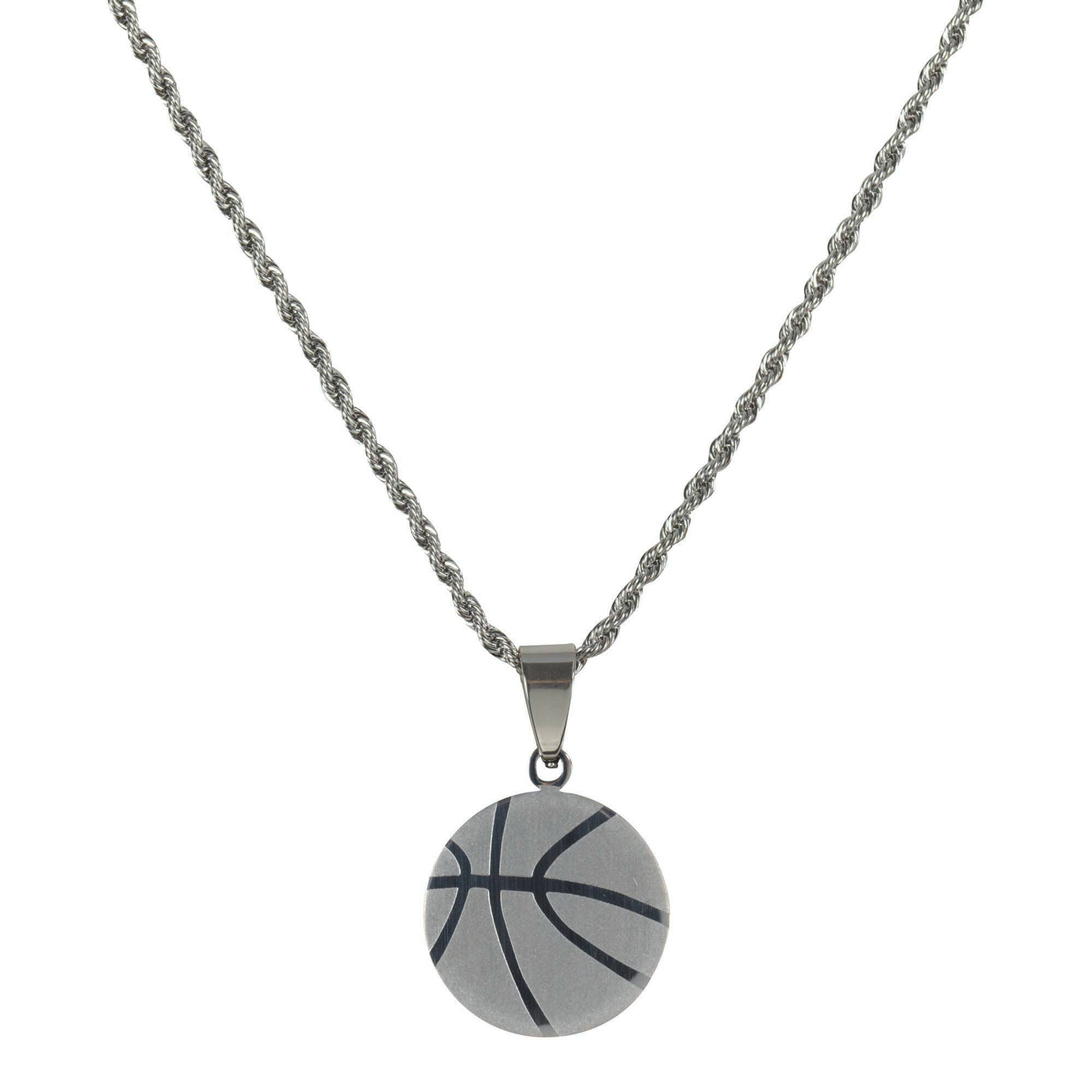 Girls' Basketball Sport Medal With Cross Necklace