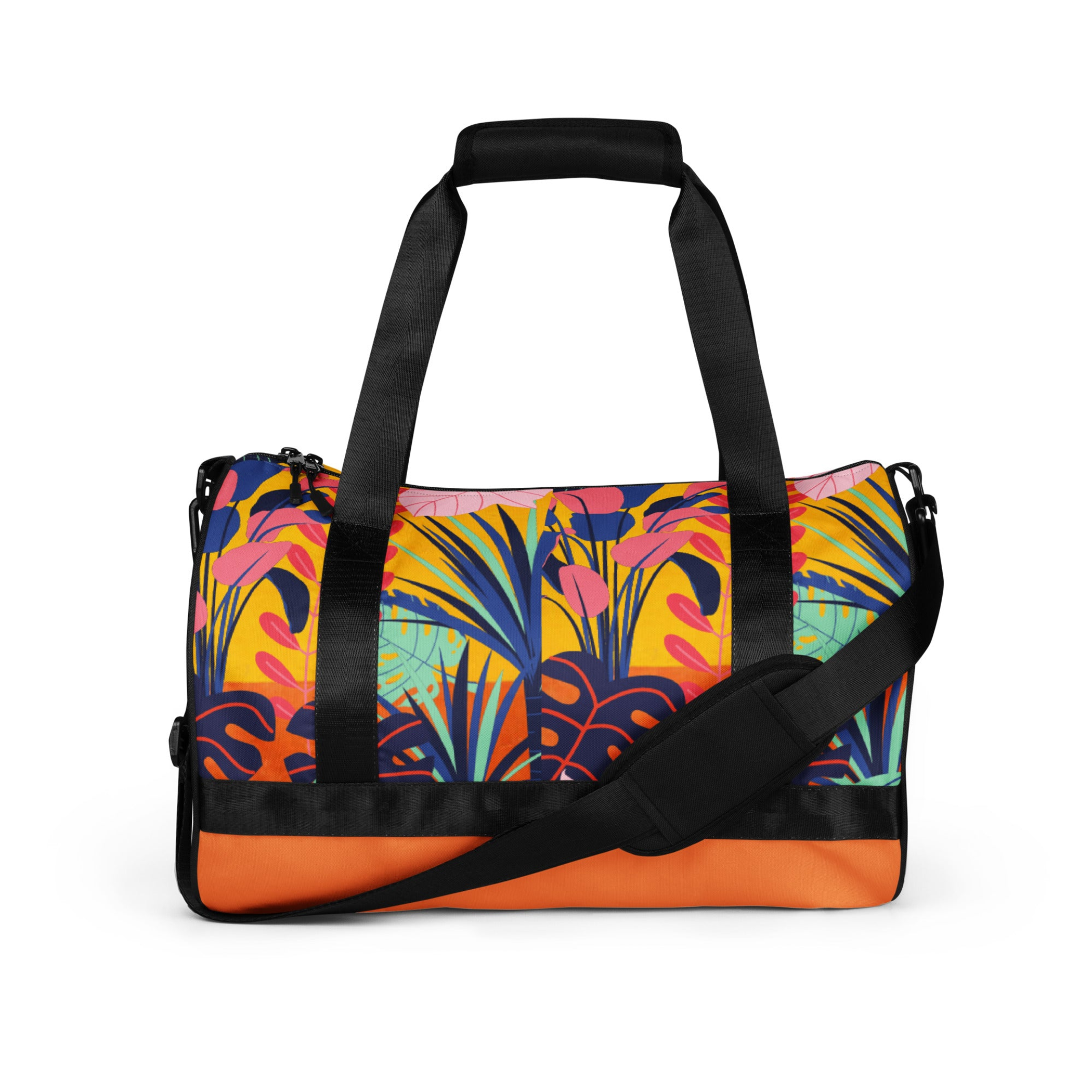 Leafy Print Print Gym Bag