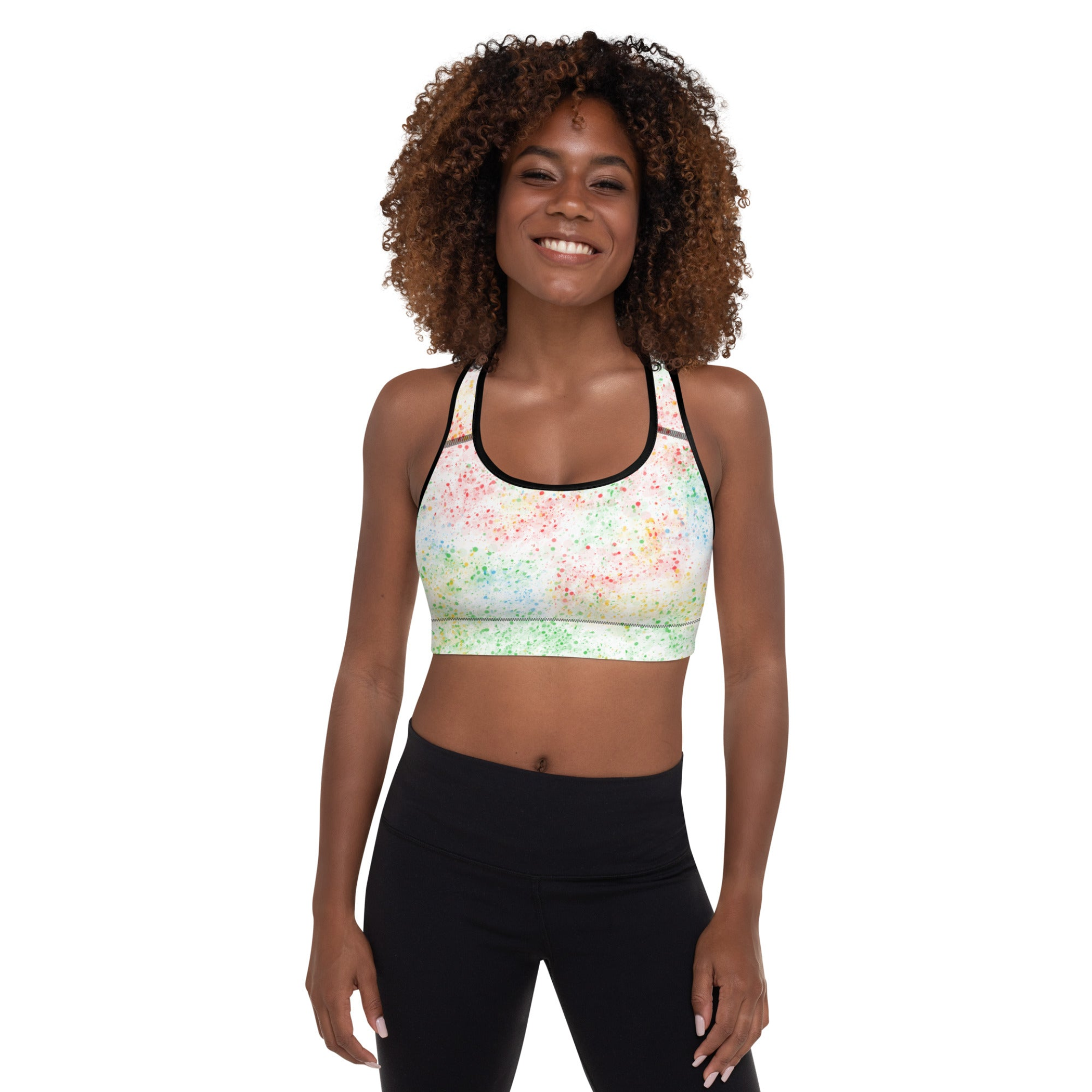 Tie Dye Splash Activewear Sports Bra