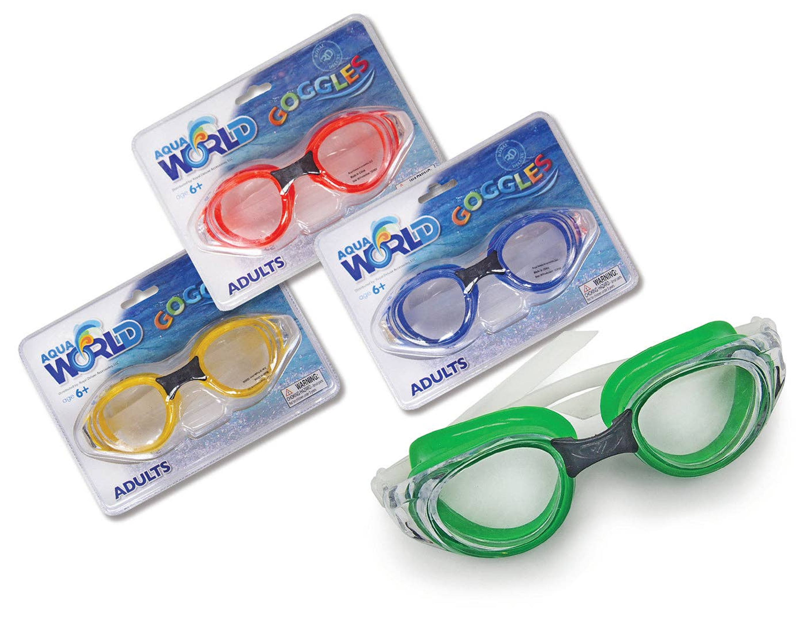 AquaWorld Swimming Goggles for Adults or Kids