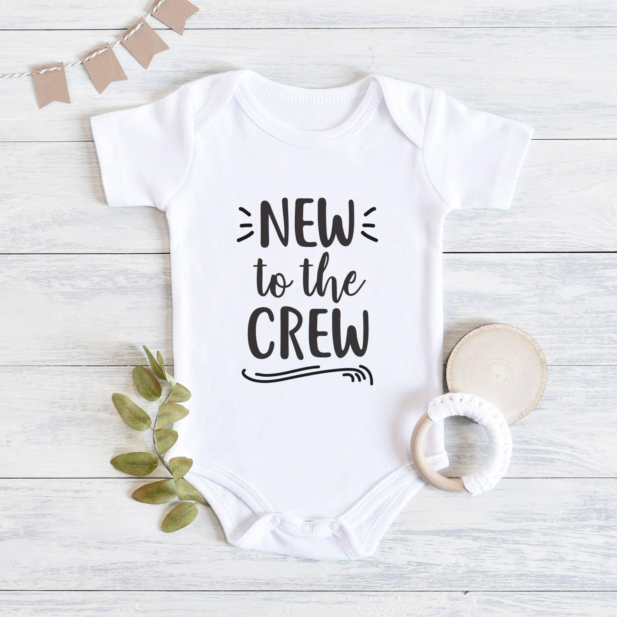 New To The Crew Newborn Baby Onesie