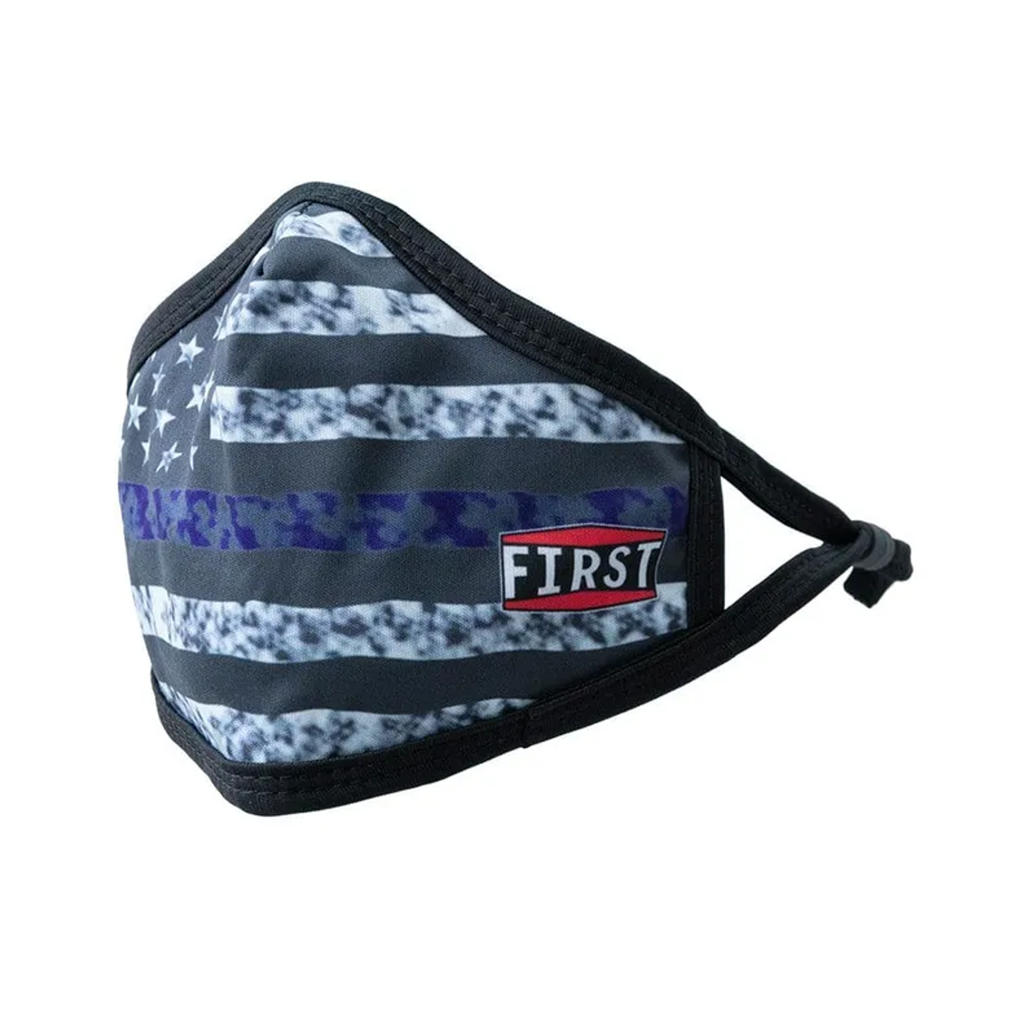 3-Ply Black/Blue USA Flag Reusable Non-Medical Breathable & adjustable Ear Loops Face Masks