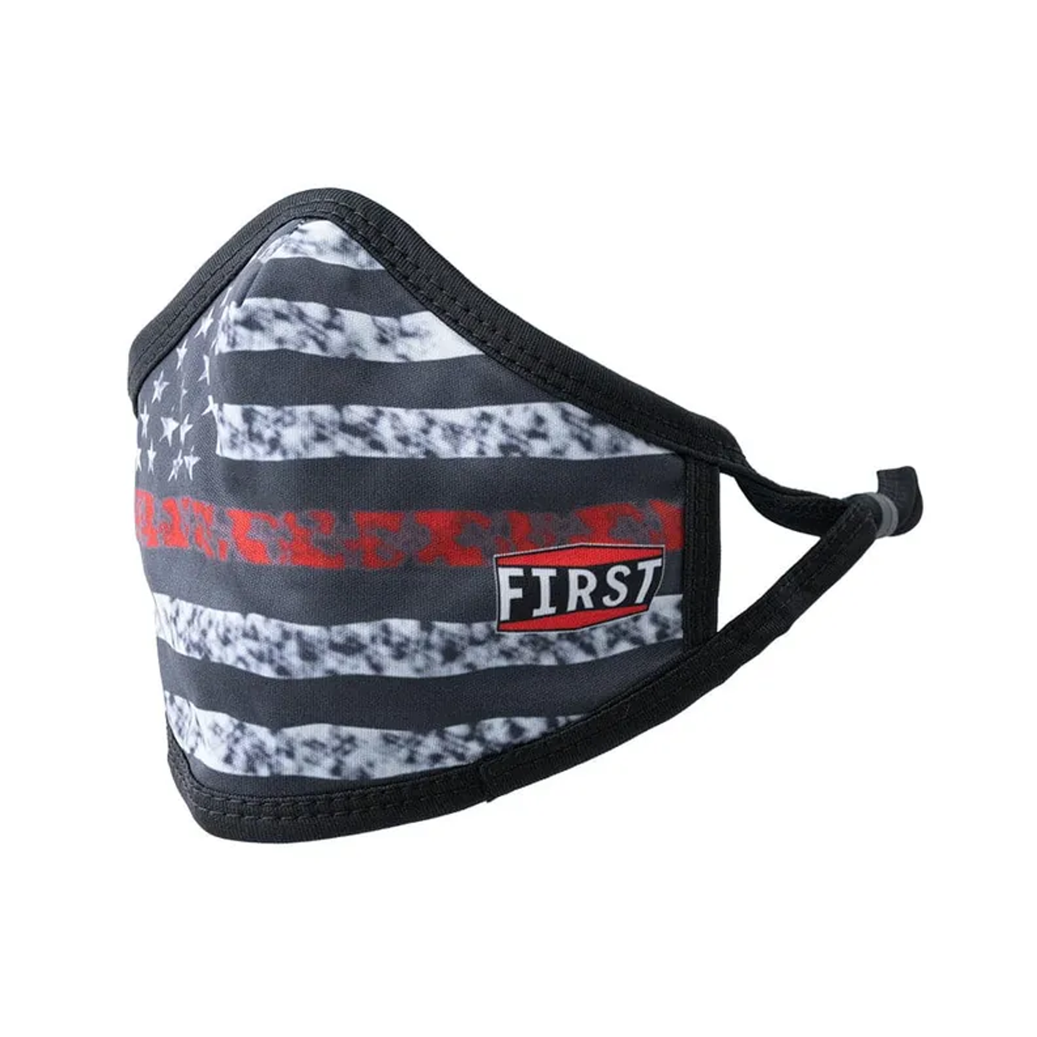 3-Ply Black/Red USA Flag Reusable Non-Medical Breathable & adjustable Ear Loops Face Masks