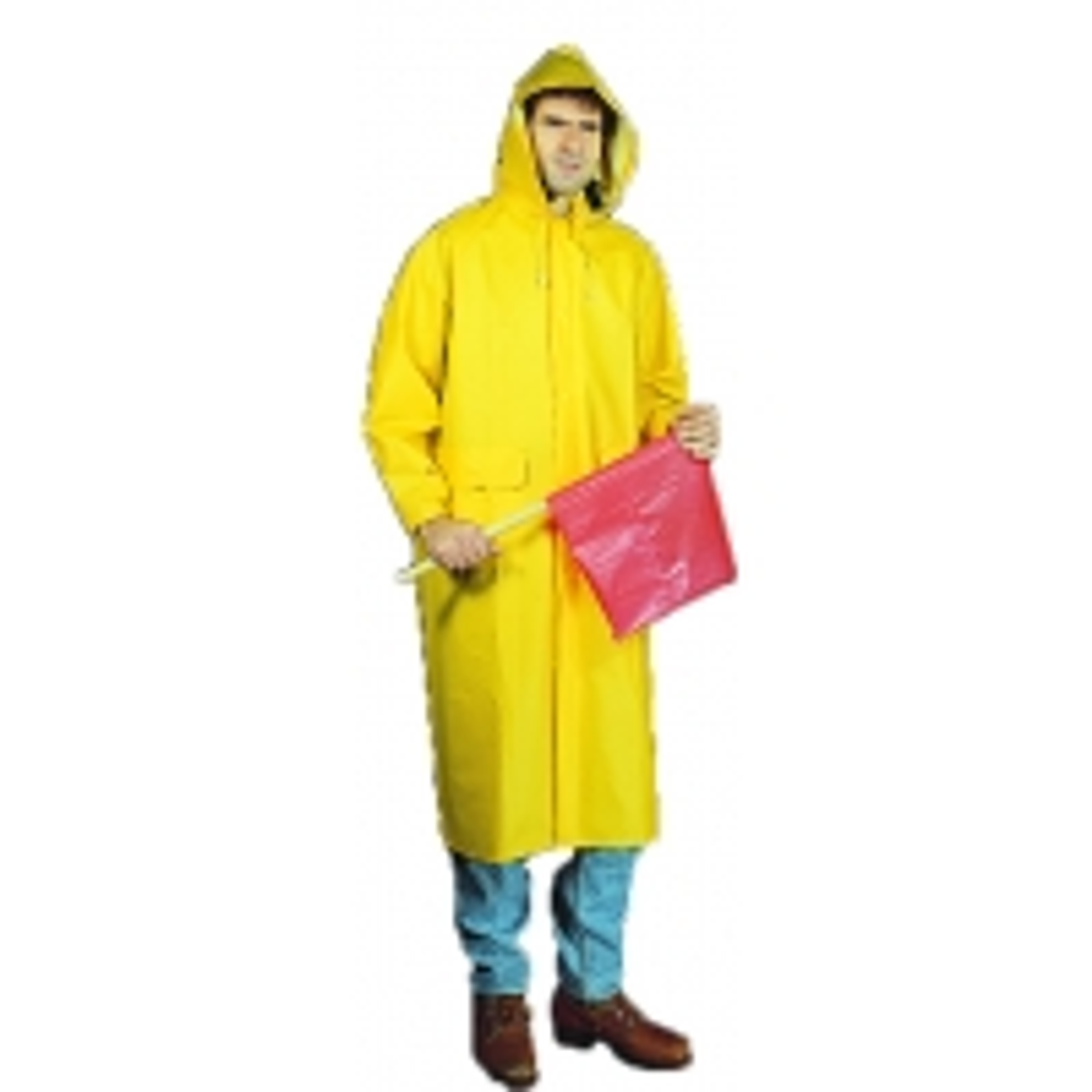 PVC/Polyester Raincoat with Detachable H