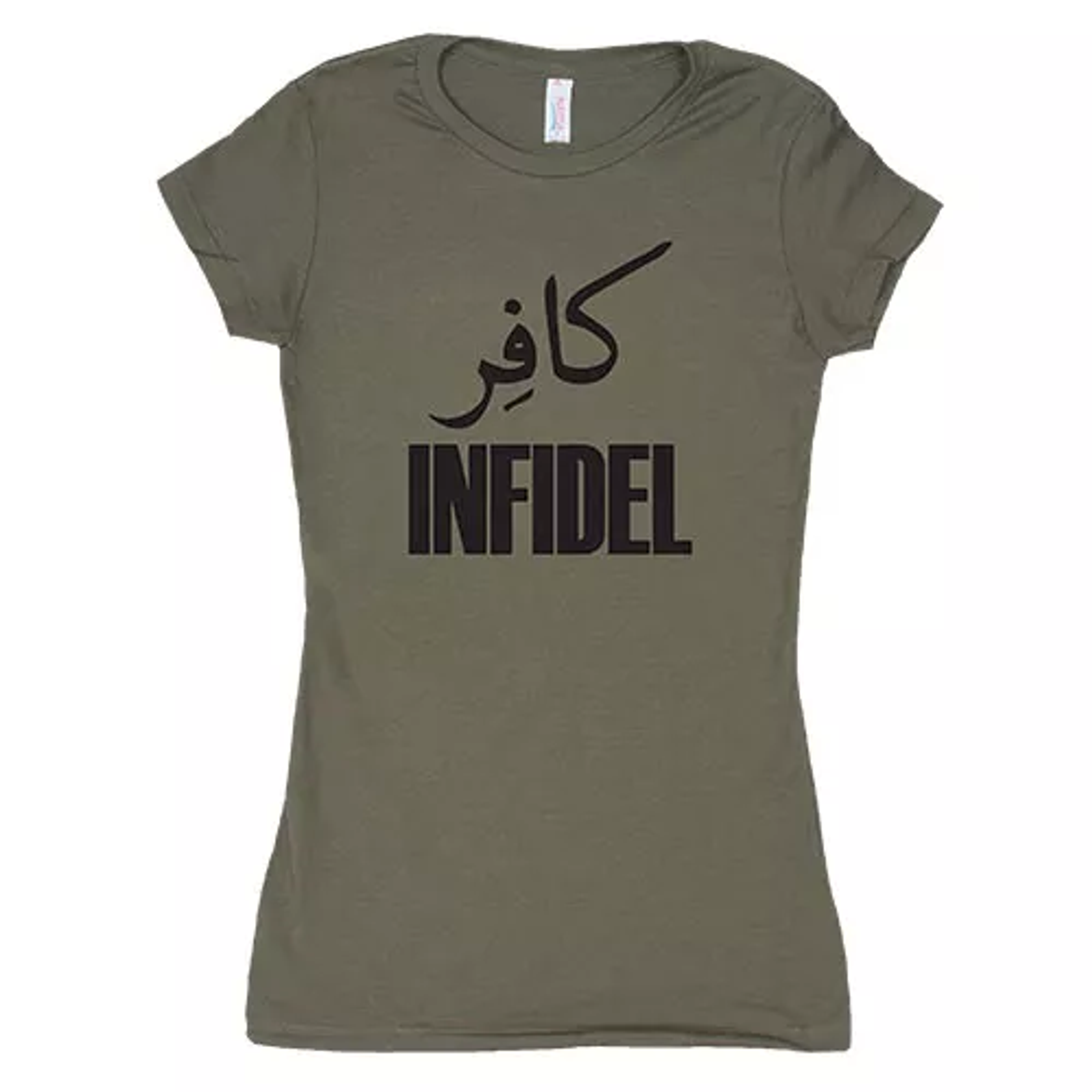 Women's Cotton Tee Infidel - Olive Drab Small