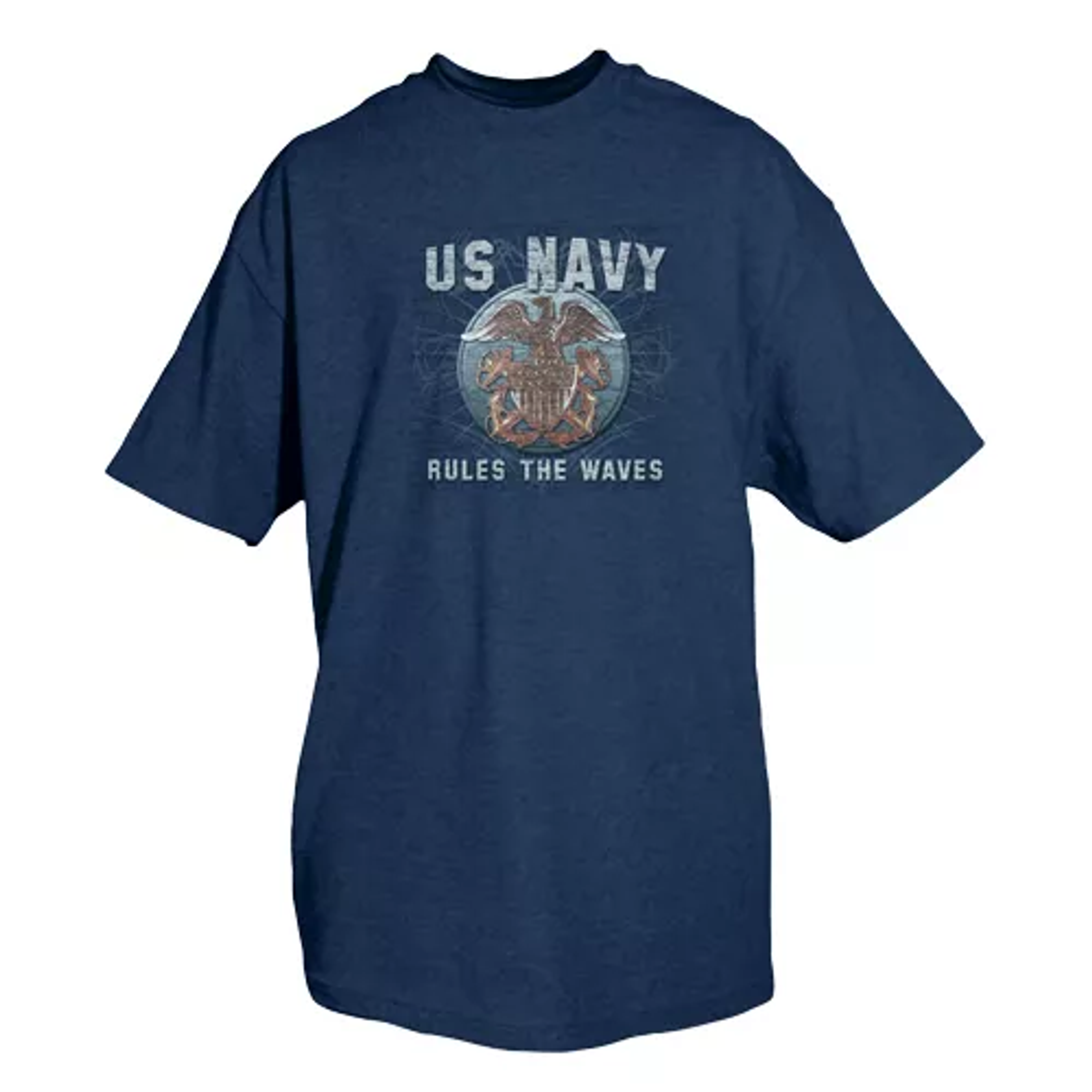 US Navy Rules The Waves Men's T-Shirt Navy - Small