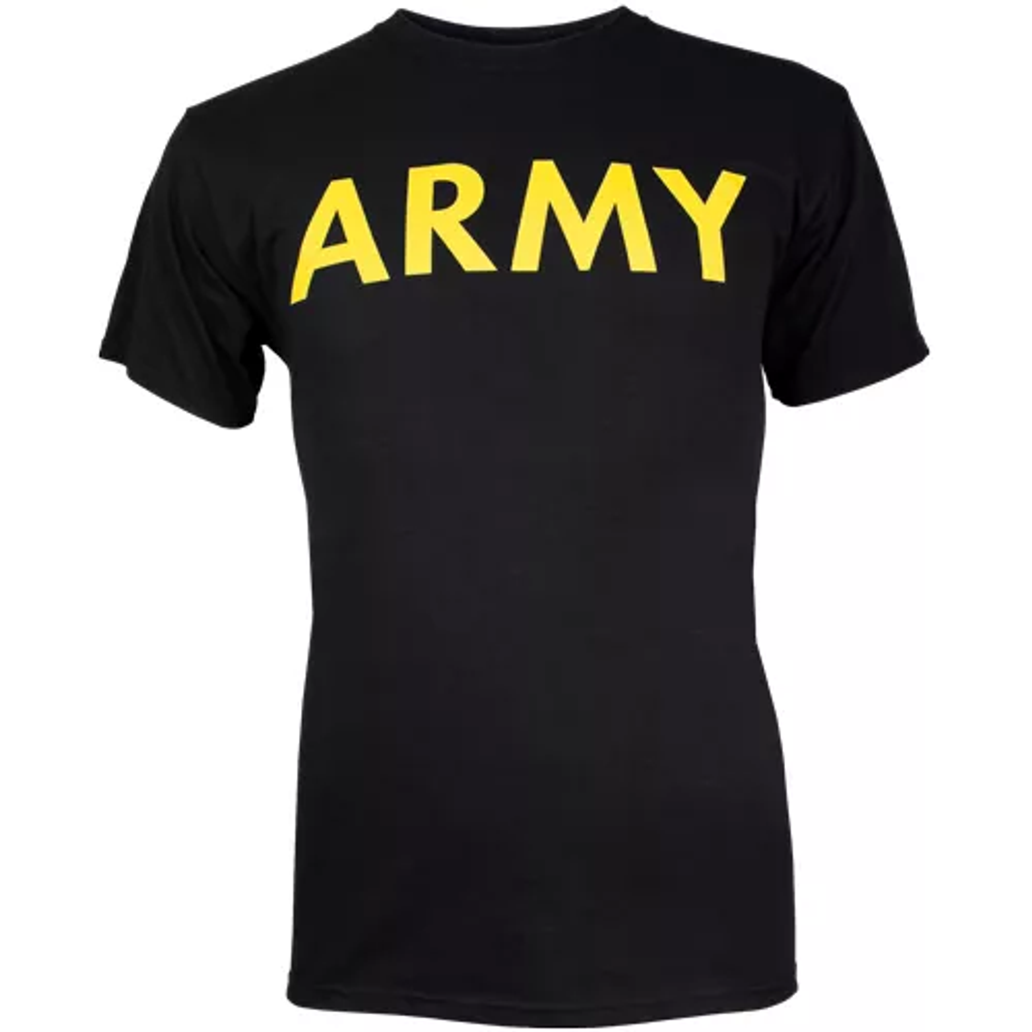 Army Black T-Shirt Yellow Imprint - Small