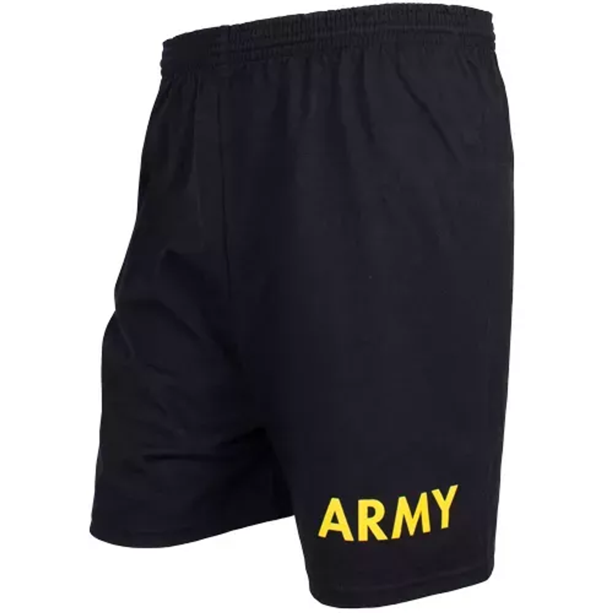 Men's Black Running Short - Yellow Army Small