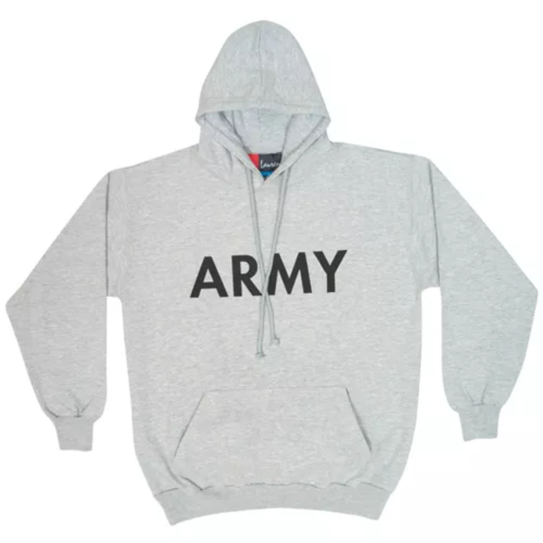 Hooded/Pullover Grey Sweatshirt- Army Small