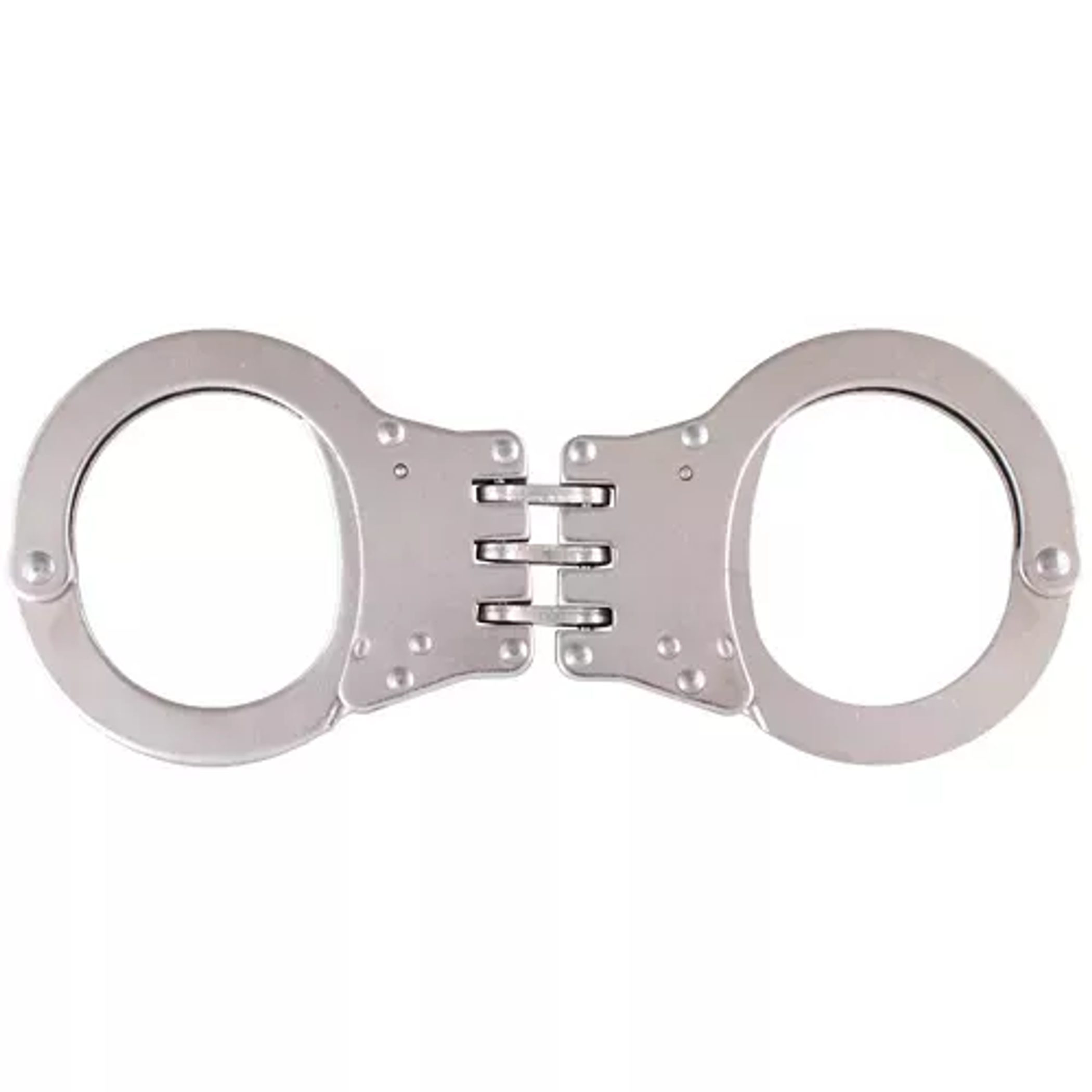 Detective Double-Lock Handcuffs With 3 Hinges - Nickel