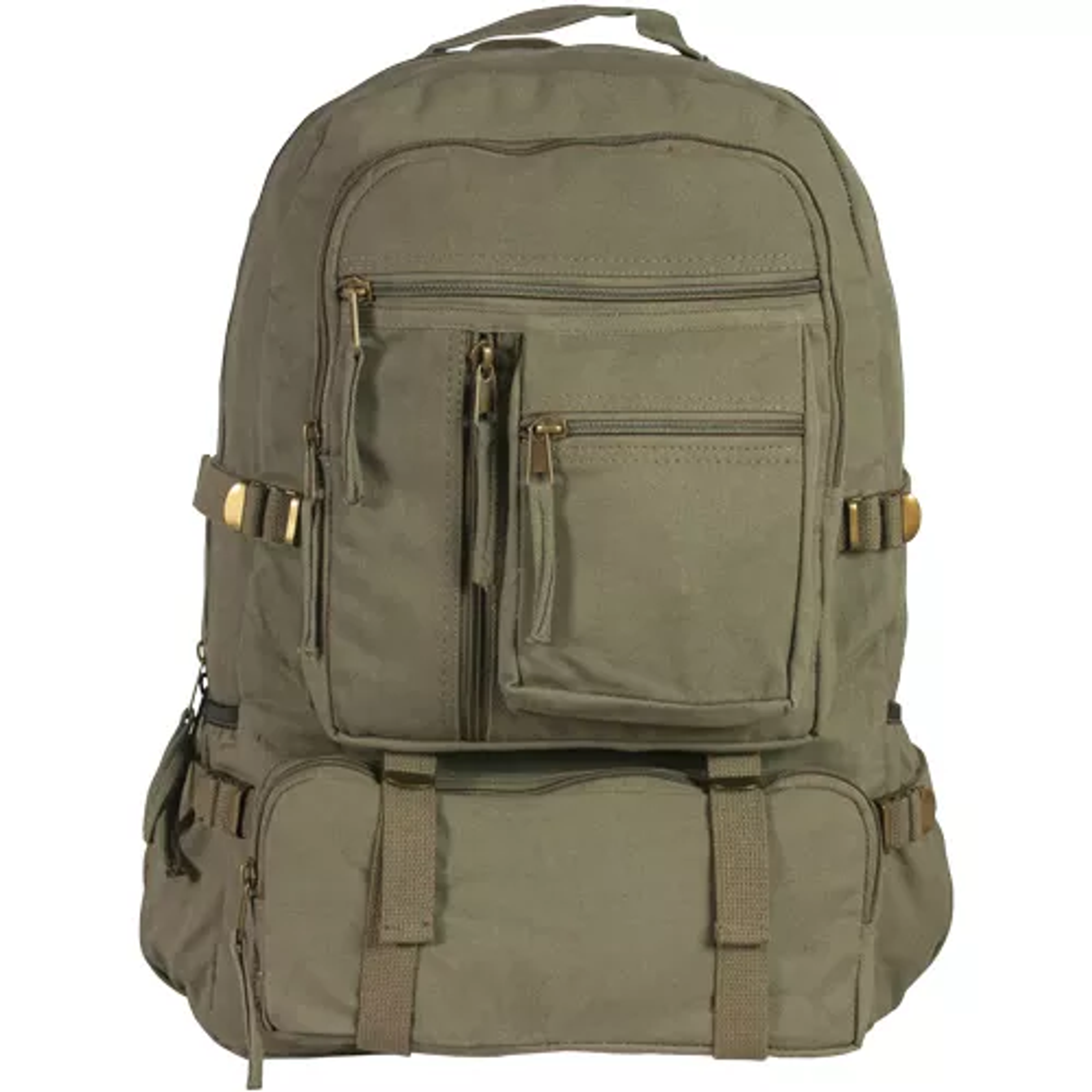 Retro Cantabrian Excursion Rucksack (No Leather Trim) - Olive Drab