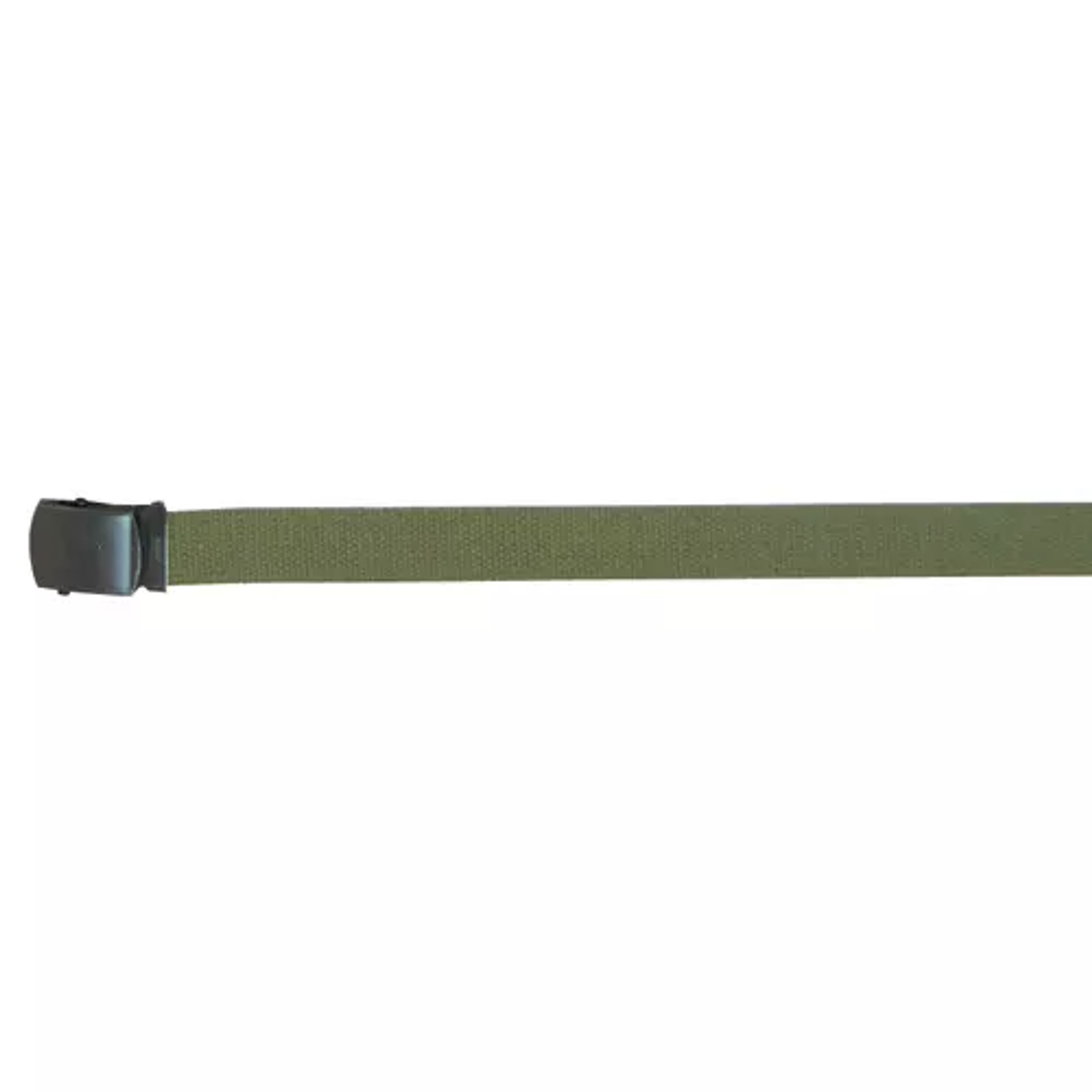 44" Cotton Web Belt, 12 Pack Black Buckle - Olive Drab