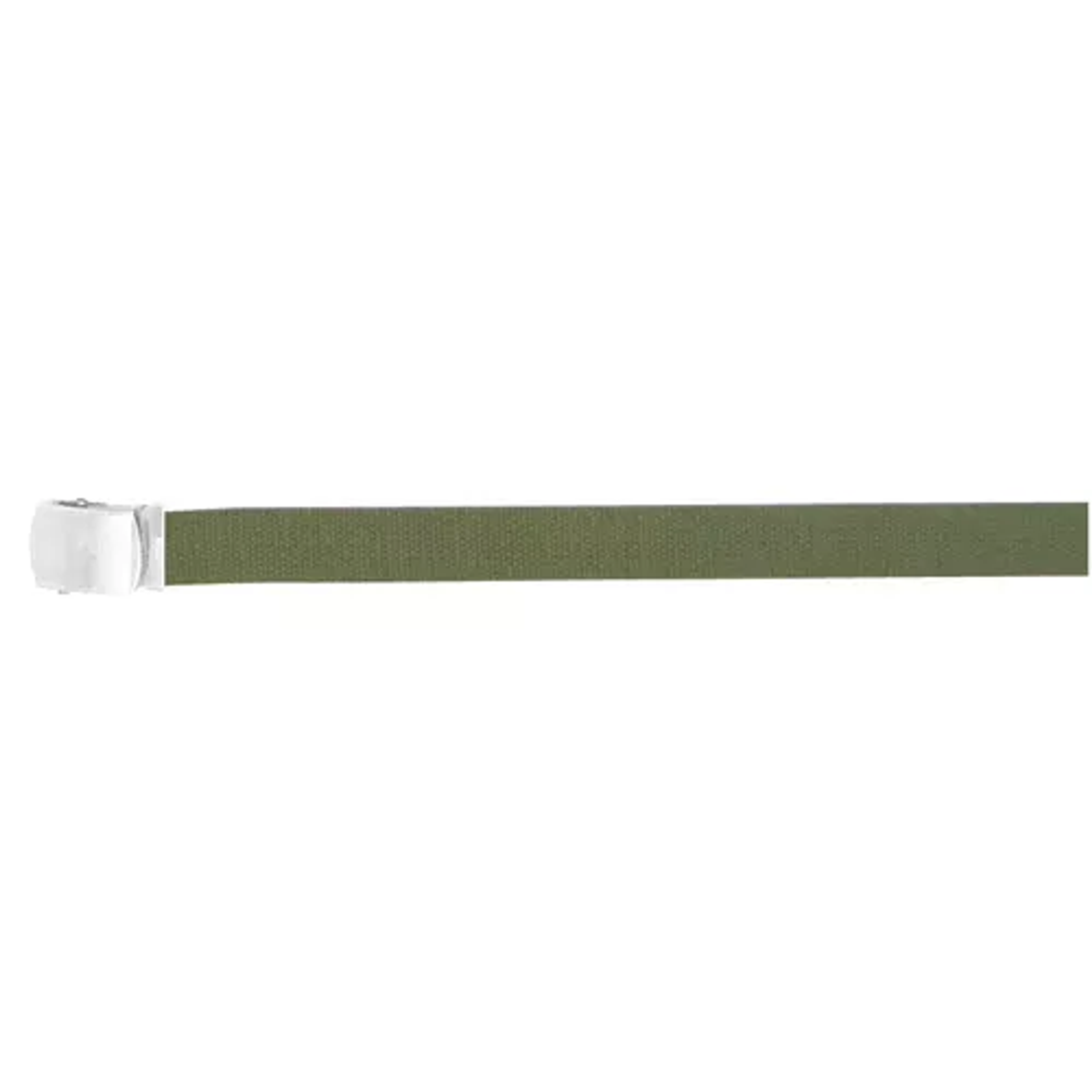 54" Cotton Web Belt, 12 Pack Silver Buckle - Olive Drab