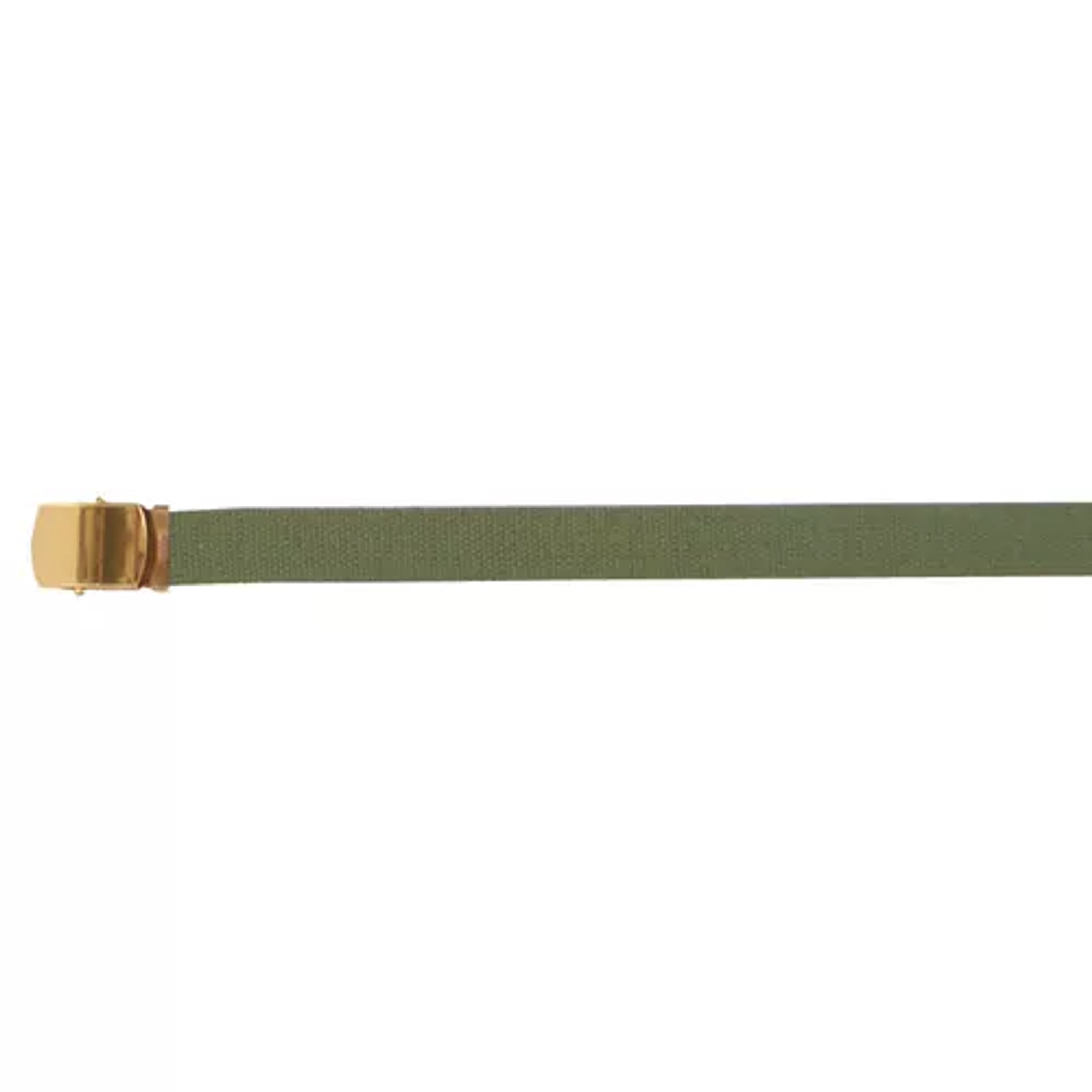 66" Cotton Web Belt, 12 Pack Brass Buckle - Olive Drab