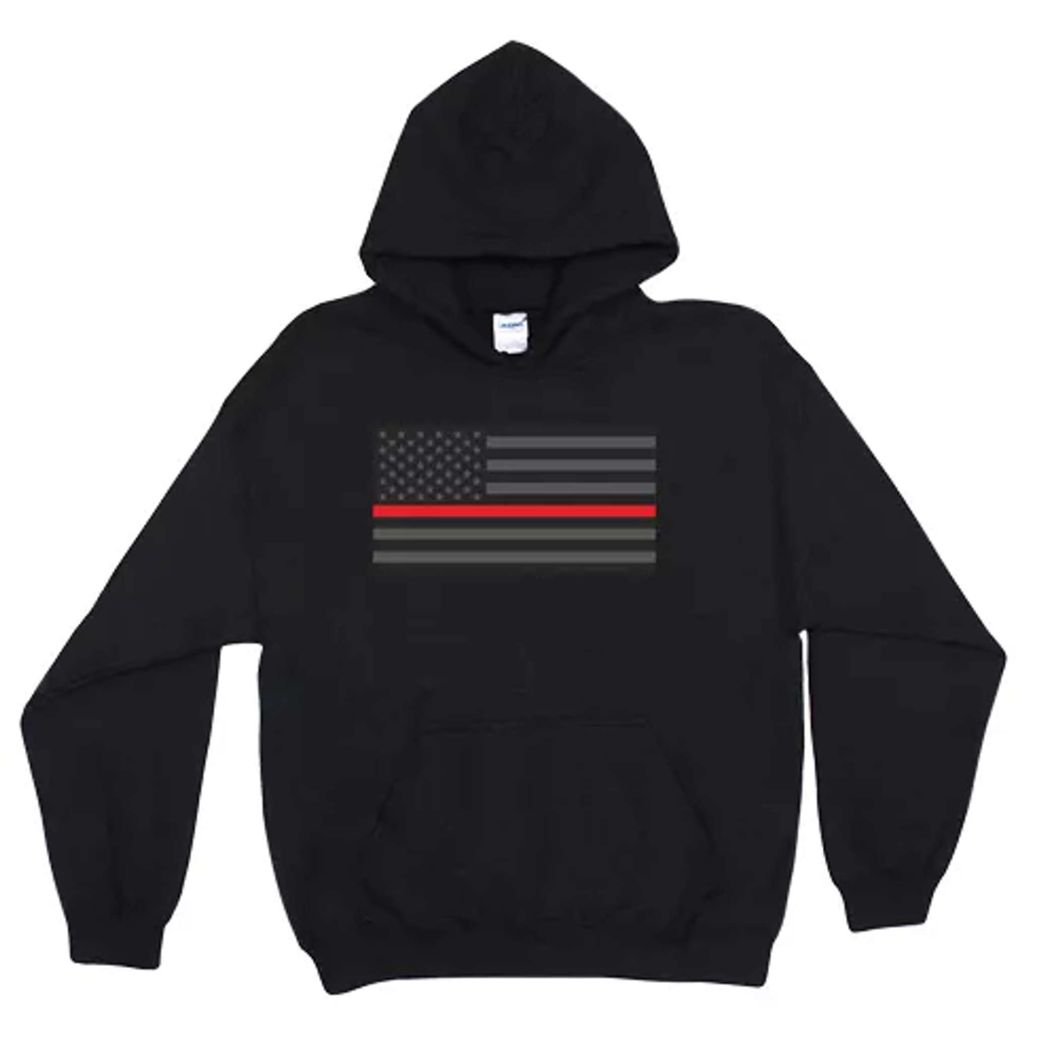 Pullover/Hooded Police/Thin Red Line Black - Large