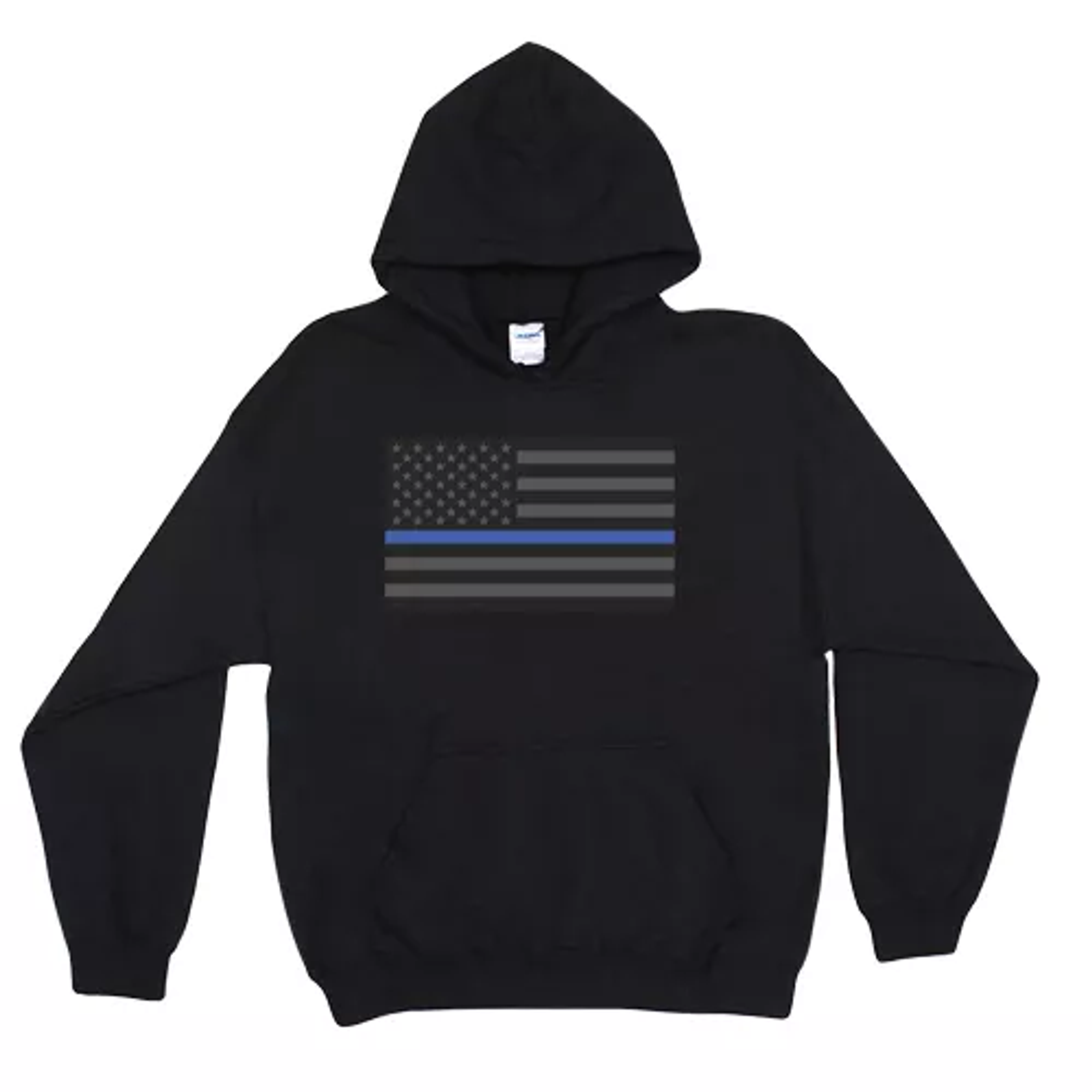 Pullover/Hooded Police/Thin Blue Line Black - Large