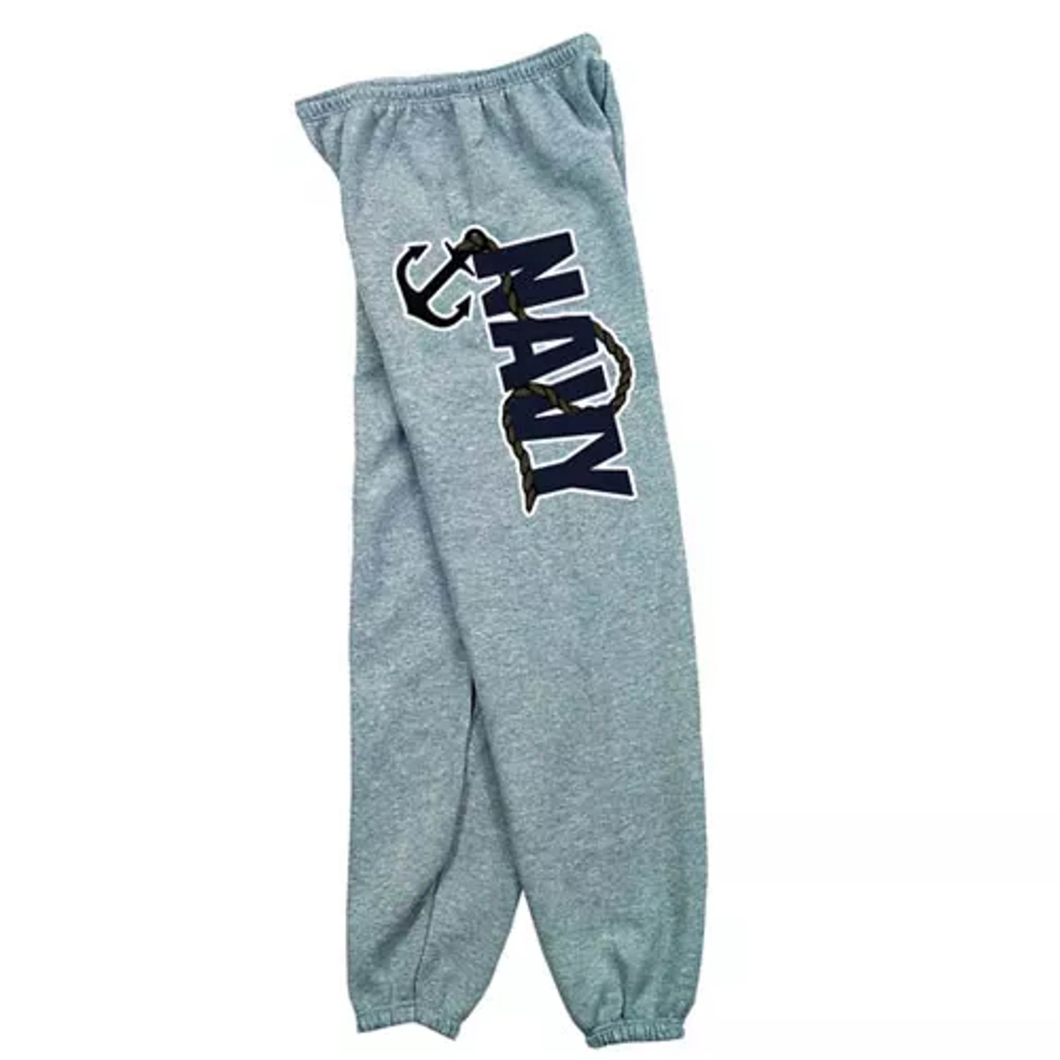 Navy Anchor Mens Sweatpant Grey - Small