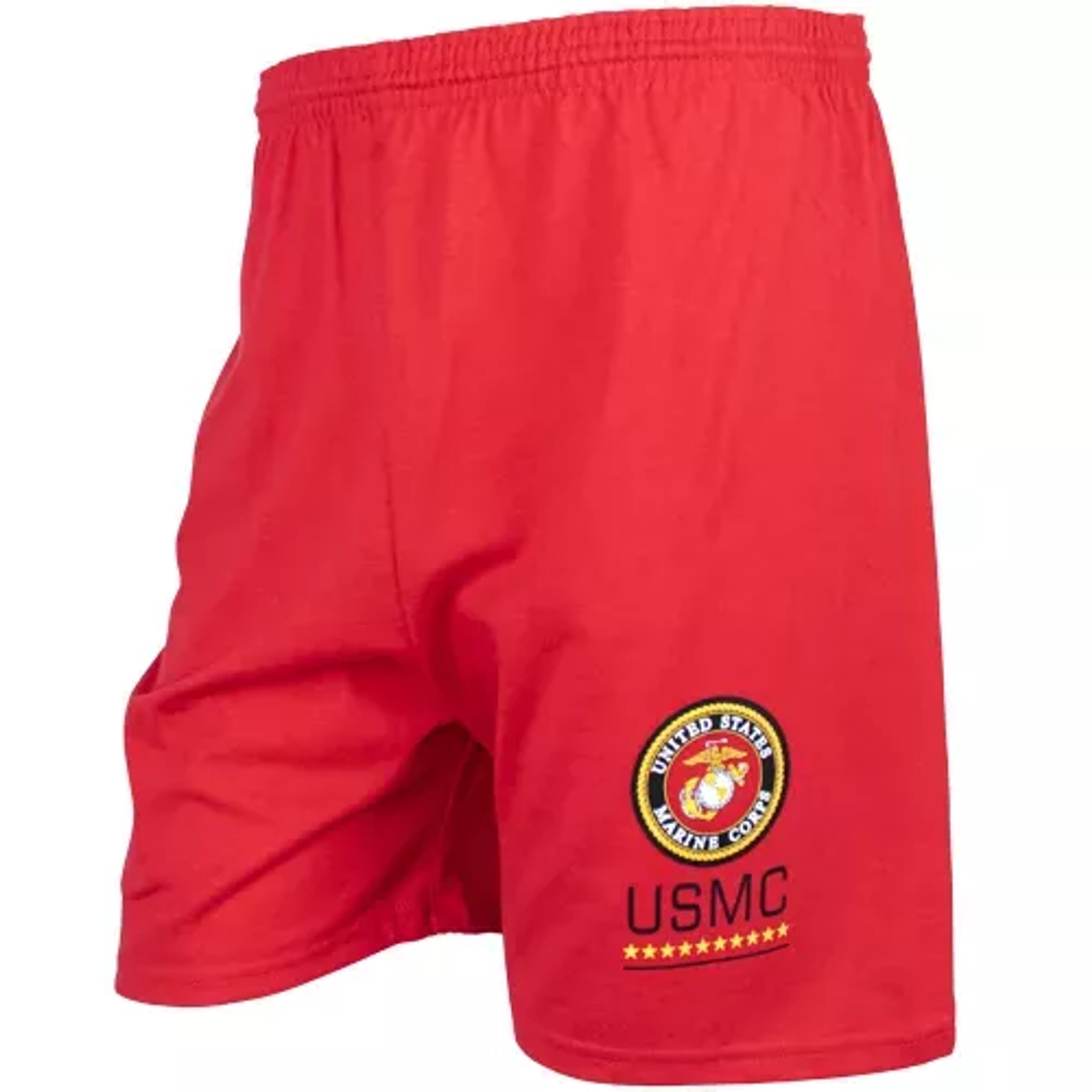 Men's Red Running Short - U.S.M.C. Logo Small