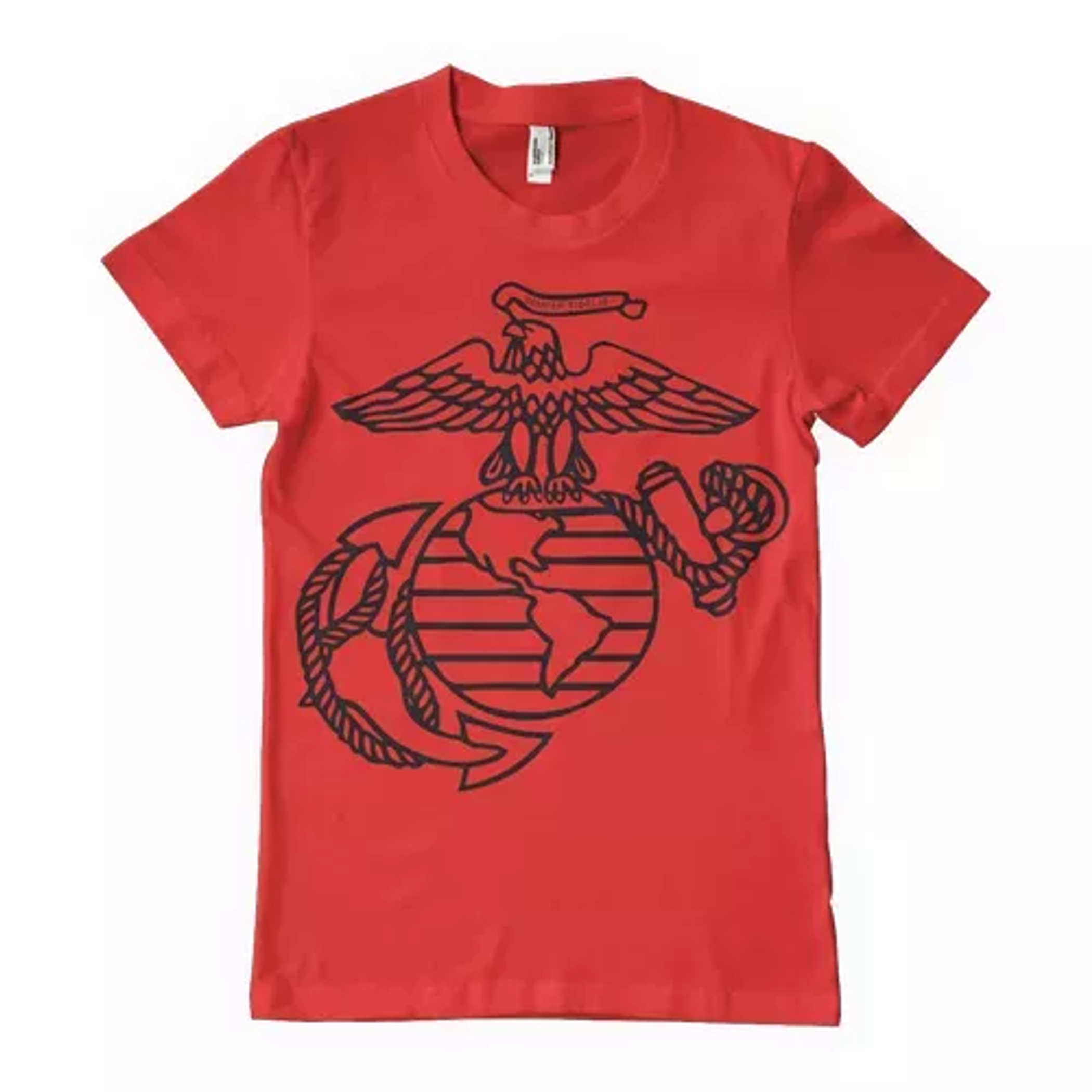 Marine Emblem Men's T-Shirt Red - Large