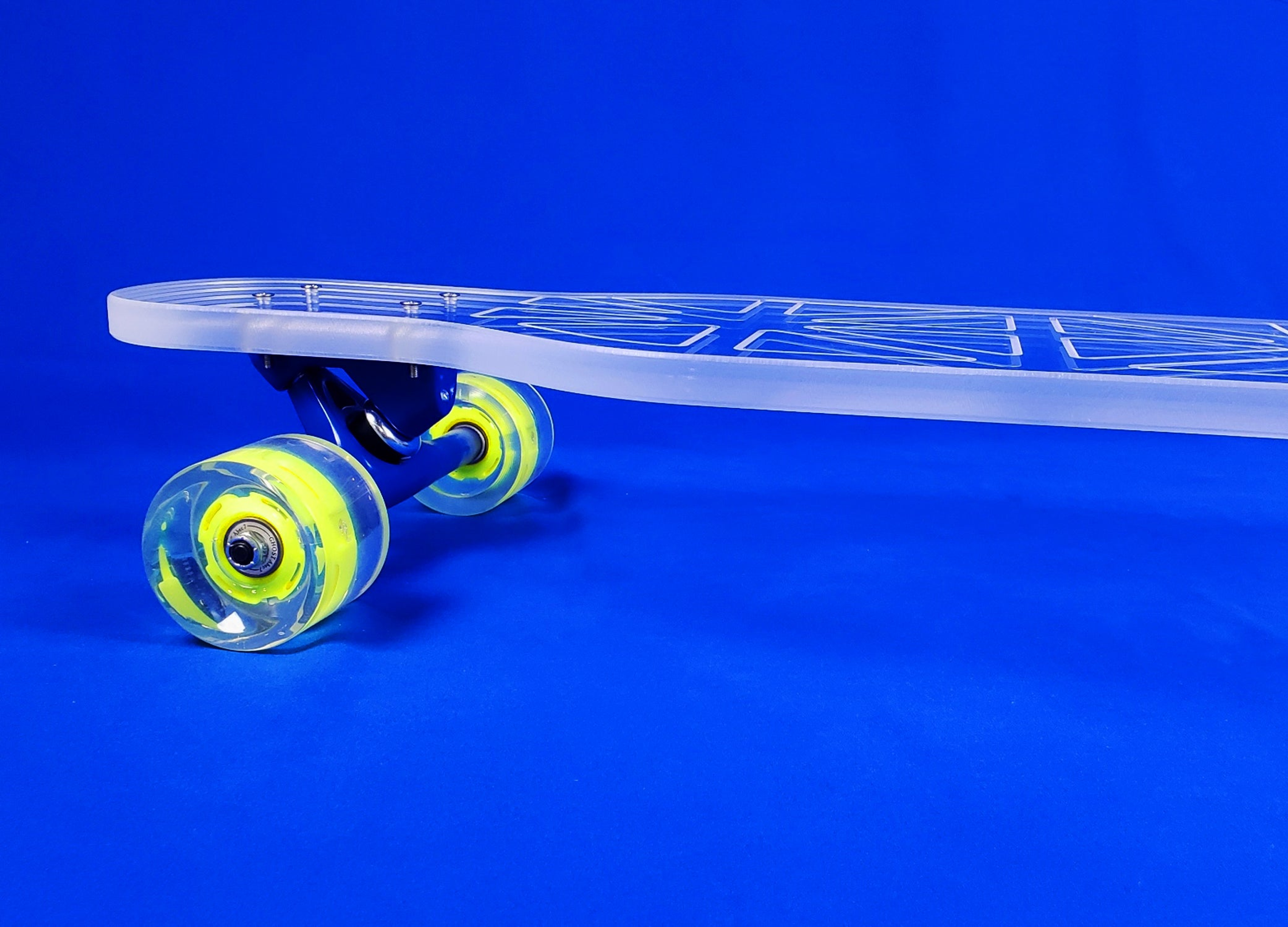 Maui Skateboard - Color: Blue  | Size: 40 IN | Pack Of: 1 | Style: Maui 40" platypus, blue trucks and yellow light up wheels