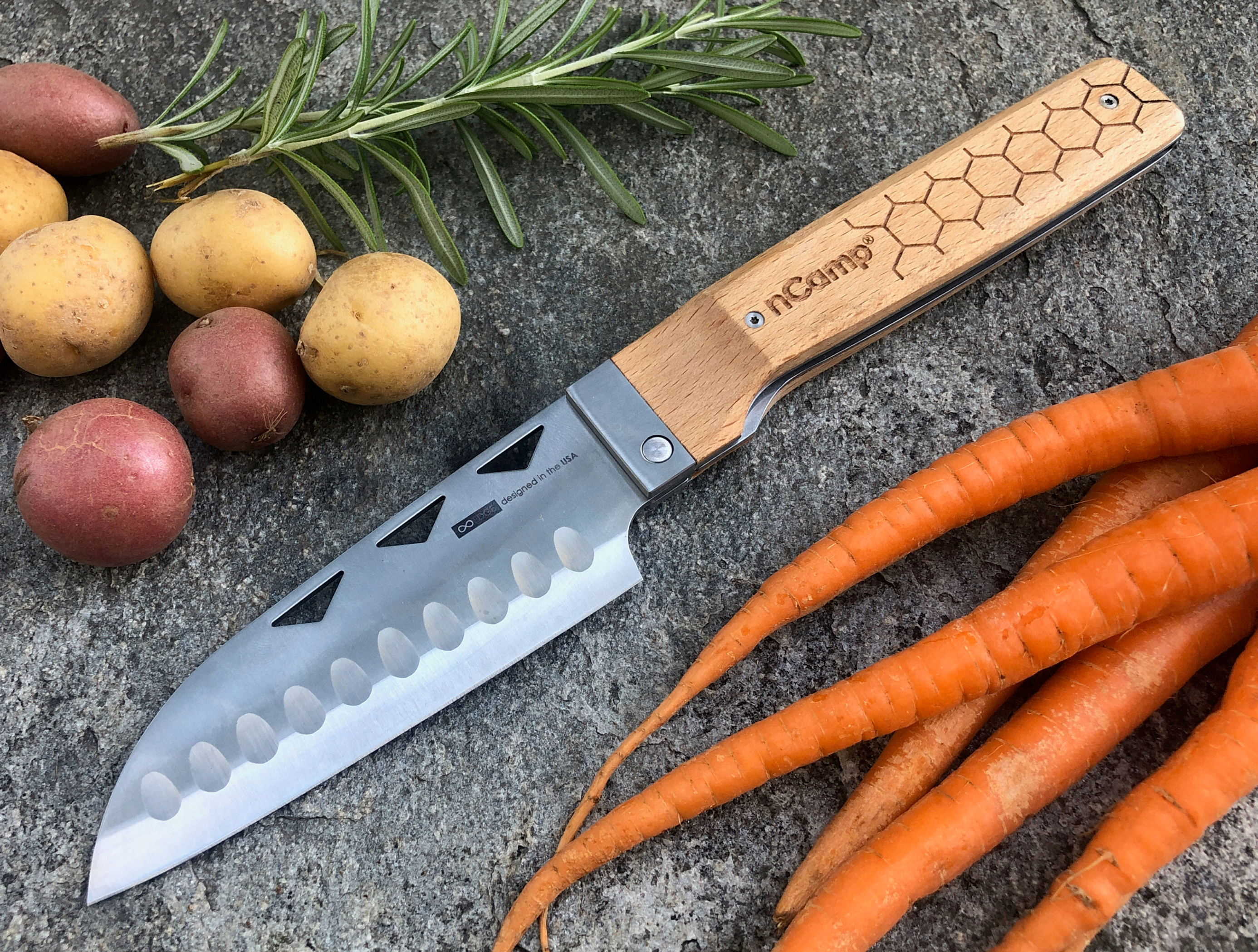 Folding Premium Santoku Knife