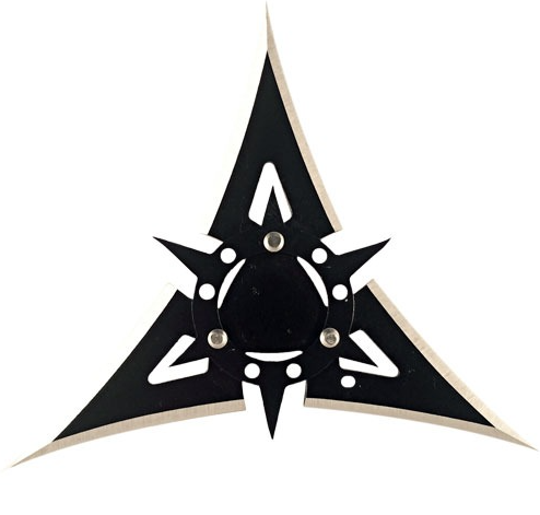 4", 3 Point Black Throwing Star