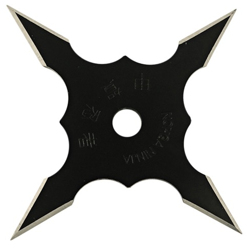 4" Black 4 Point Throwing Star