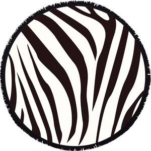 Zebra Beach Towel - Round